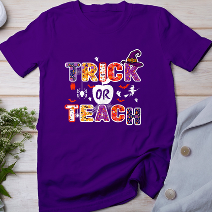 Trick Or Teach Funny Teacher Halloween Costume Funny Halloween T-Shirt