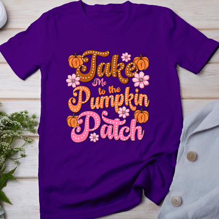Retro Take Me To The Pumpkin Patch Flowers Fall Thanksgiving T-Shirt