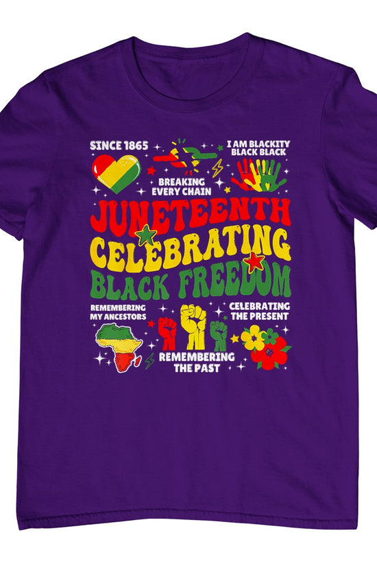 Juneteenth Celebrating Black Freedom 1865 Black Pride T-Shirt