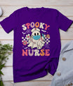 Spooky Nurse Ghost Halloween Cute Groovy Nursing Halloween T-Shirt