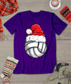 Christmas Volleyball Ball Santa Hat Funny Sport Xmas Girls T-Shirt