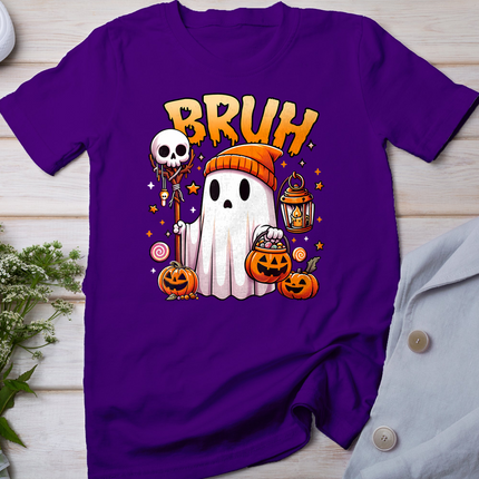 Bruh Ghost Halloween Cute Ghost Trick Or Treat Candy Halloween T-Shirt