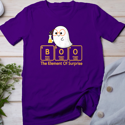 Chemistry Boo The Element Of Surprise Cute Chemist Halloween T-Shirt