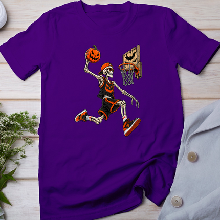 Funny Skeleton Basketball Player Halloween Shirts Men Boys T-Shirt