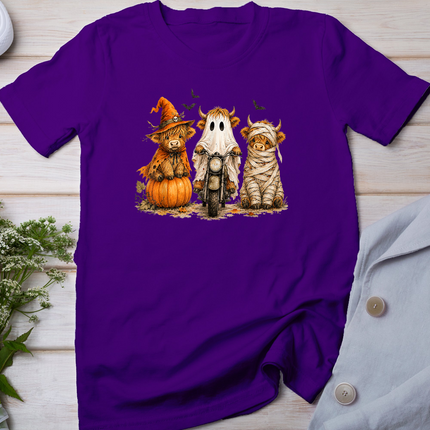 Halloween Highland Cow, Spooky Highlander Cow Fall T-Shirt