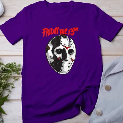 Friday The 13th Halloween Design Mask Art T-Shirt