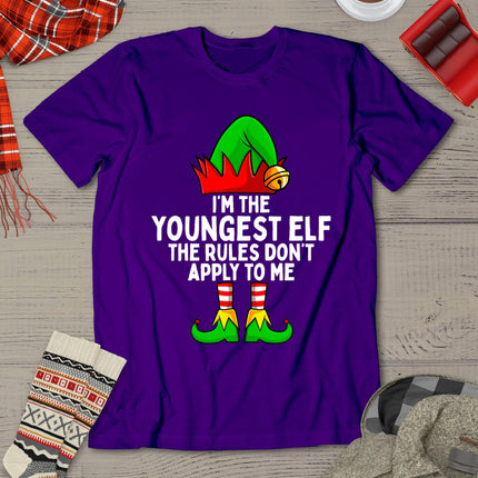 I'm The Youngest Elf Matching Family Christmas T-Shirt
