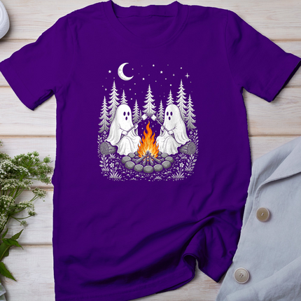 Ghost Camping Halloween Spooky Season Camper Men Women Kids T-Shirt