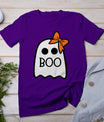 Toddler Ghost With Bow Boo Girls Halloween T-Shirt