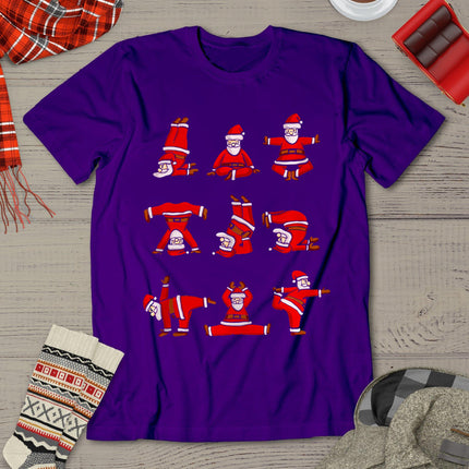 Santa's Yoga Positions Funny Christmas T-Shirt
