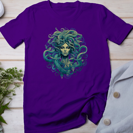 Medusa Greek Mythology Ancient Dark Retro Design Halloween T-Shirt