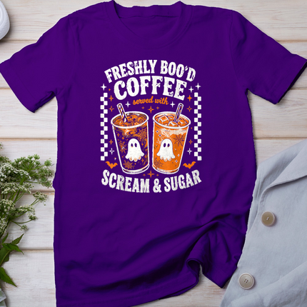 Halloween Freshly Boo'd Coffee Lover Vintage Halloween T-Shirt