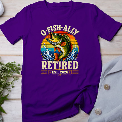 O-Fish-Ally Retired 2026 Funny Fisherman Fishing Retirement T-Shirt