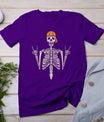 Rocker Skeleton Cap Skater Cool Halloween Punk Rock Men Boys T-Shirt