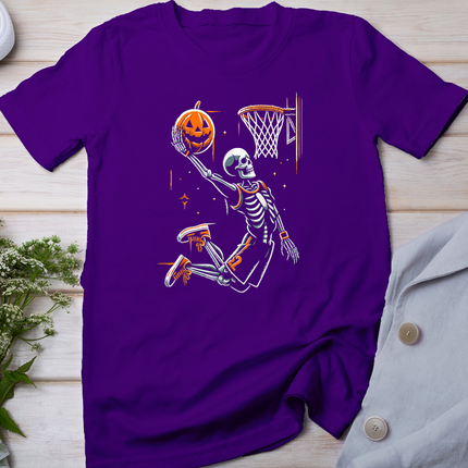 Skeleton Basketball Player Men Boys Scary for Halloween T-Shirt