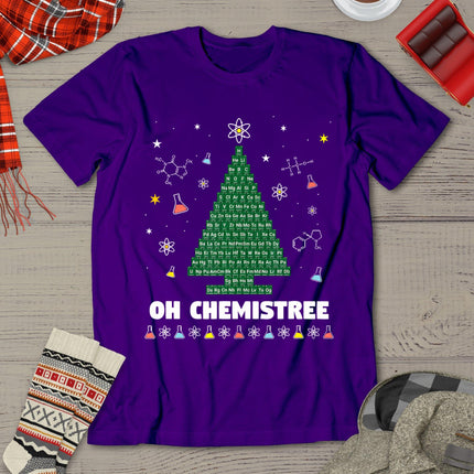 Oh Chemistree Periodic Table Chemistry Christmas Tree T-Shirt