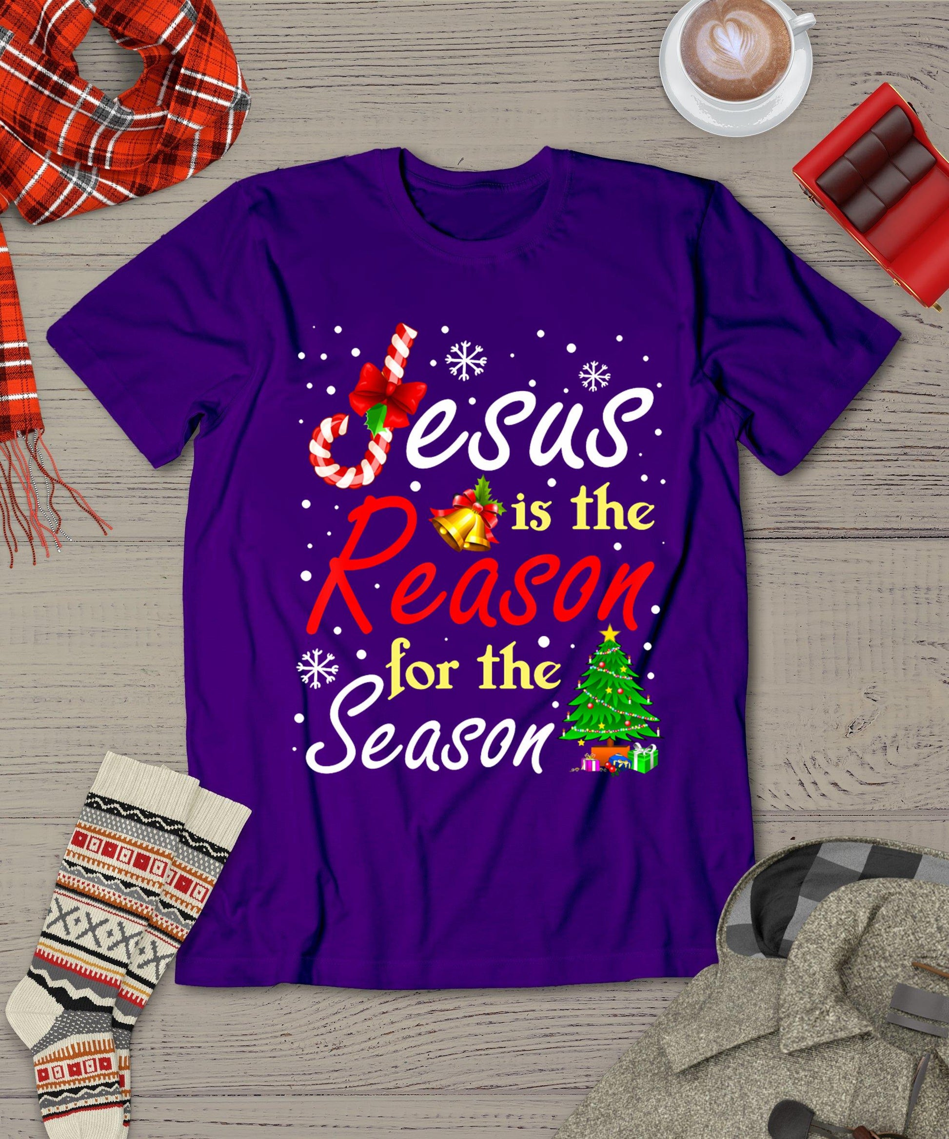 Christian Jesus The Reason Christmas Stocking Stuffer Gifts T-Shirt