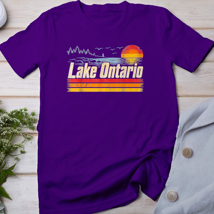Retro Sunset Great Lakes Lake Ontario T-Shirt