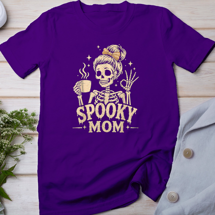 Mama Halloween Shirts Spooky Mama Skeleton Coffee T-Shirt