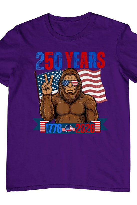 250 Anniversary Usa Patriotic Bigfoot 250th 4th Of July T-Shirt