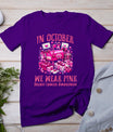 October We Wear Pink Breast Cancer Awareness Postal Worker T-Shirt