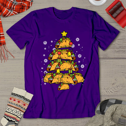 Taco Christmas Tree Xmas Mexican Food T-Shirt
