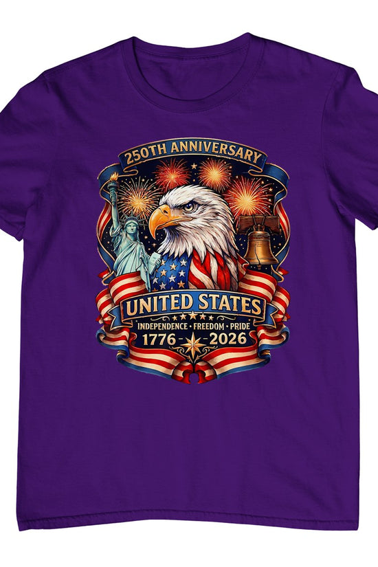 1776-2026 Eagle 250 Years Of Freedom Patriot American T-Shirt