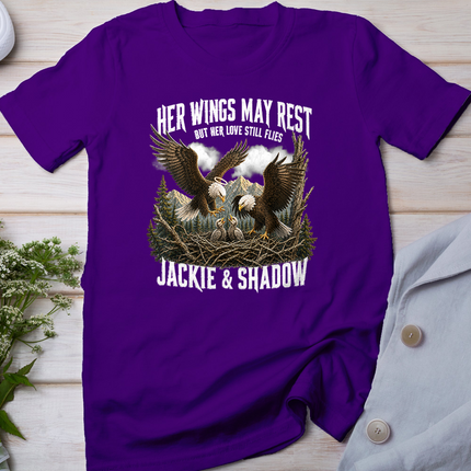 Jackie Shadow Bald Eagle Family Memorial Tribute T-Shirt