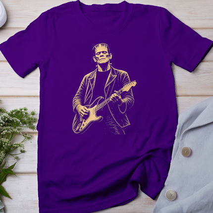 Vintage Frankenstein Playing Guitar Halloween Frankenstein T-Shirt