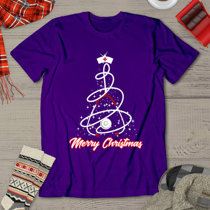 Merry Christmas Nurse Shirt Yuletide Practitioners Cute Gift T-Shirt