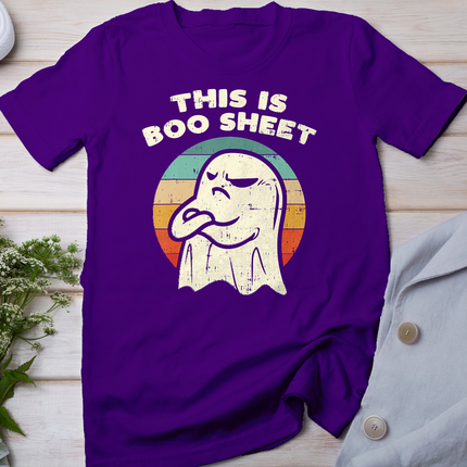 This Is Boo Sheet Ghost Retro Halloween Costume Men Women T-Shirt