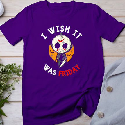 I Wish It Was Friday Funny Scary Halloween T-Shirt