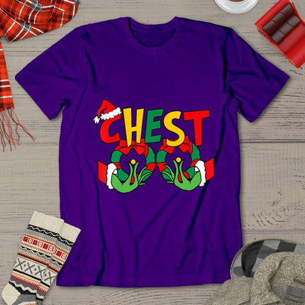 Chest Nuts Matching Chestnuts Funny Christmas Couples Nuts T-Shirt