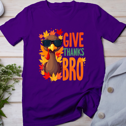 Give Thanks Bro Cute Turkey Toddler Thankful Thanksgiving T-Shirt