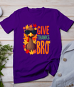 Give Thanks Bro Cute Turkey Toddler Thankful Thanksgiving T-Shirt