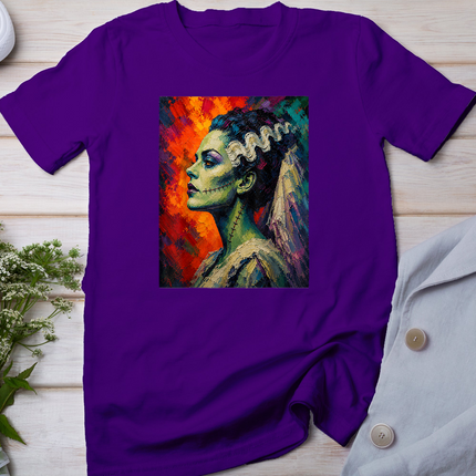 Bride and Frankenstein The Lover Halloween Matching Couple T-Shirt