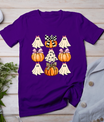 Cute Coquette Bows Ghost Pumpkin Season Halloween Autumn T-Shirt