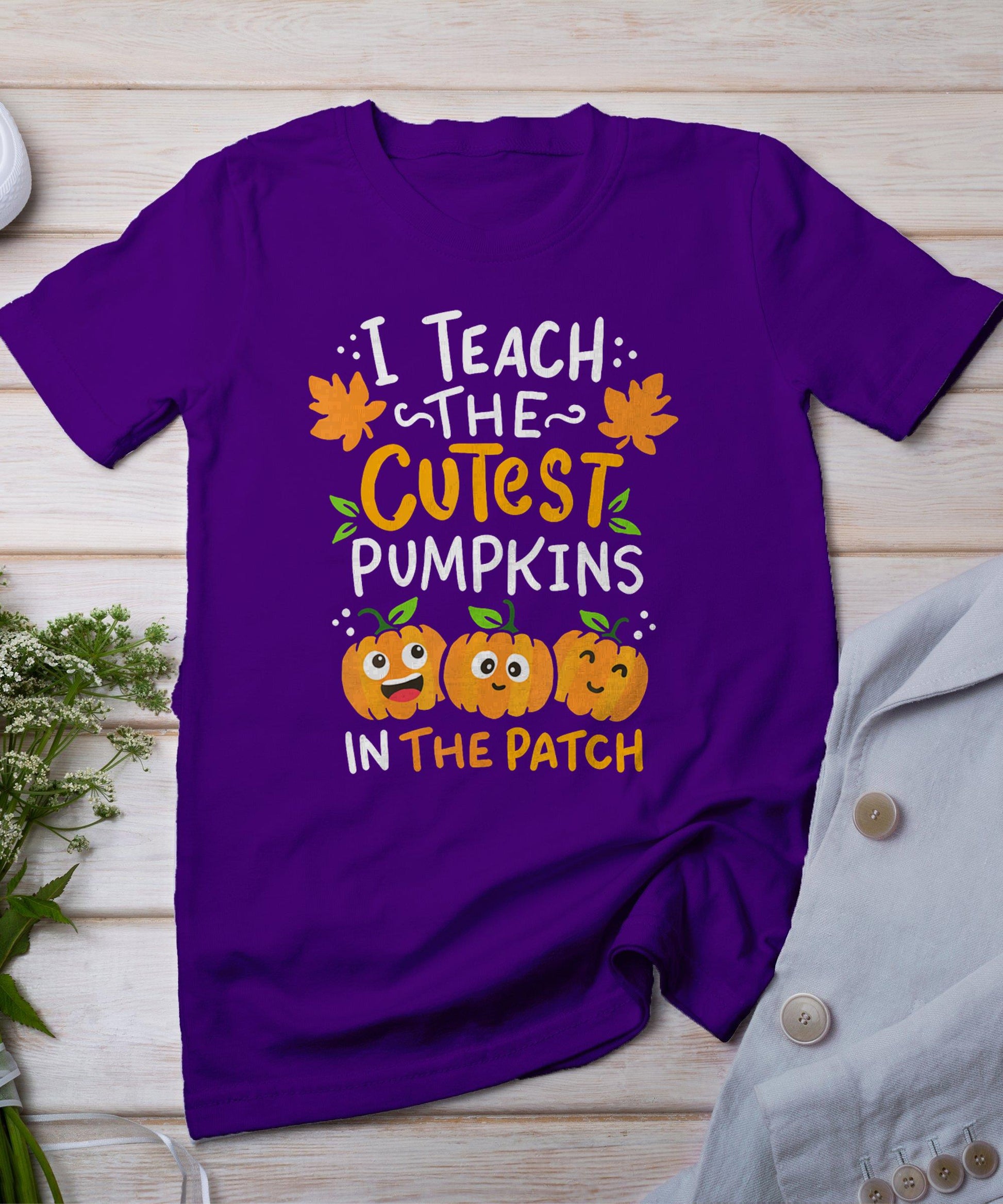 Teacher Halloween Pre-K Teacher Kindergarten Cutest Pumpkins T-Shirt