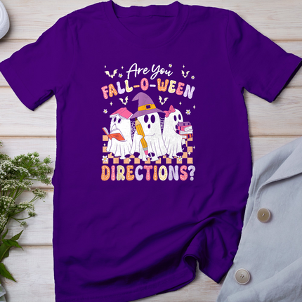 Are You Fall O Ween Directions Funny Teacher Halloween Ghost T-Shirt