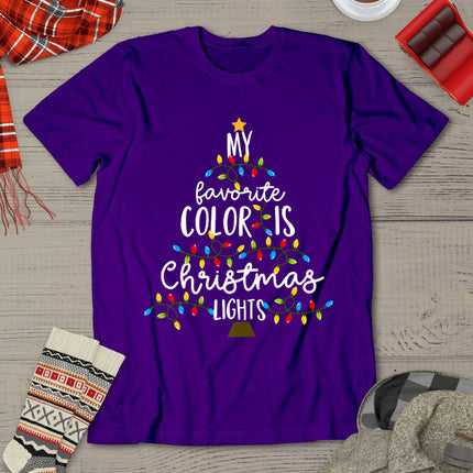 My Favorite Color Is Christmas Lights Kids Boy Women T-Shirt