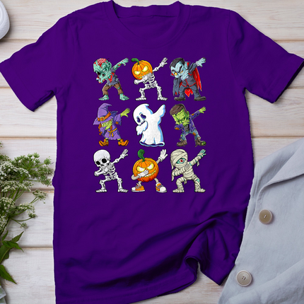 Dabbing Halloween Boys Skeleton Zombie Scary Pumpkin Mummy T-Shirt