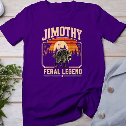Retro Jimothy Raccoon Funny Seattle Meme Feral Animal T-Shirt
