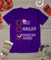 Nice Naughty Insufficient Evidence Christmas List Santa Claus T-Shirt