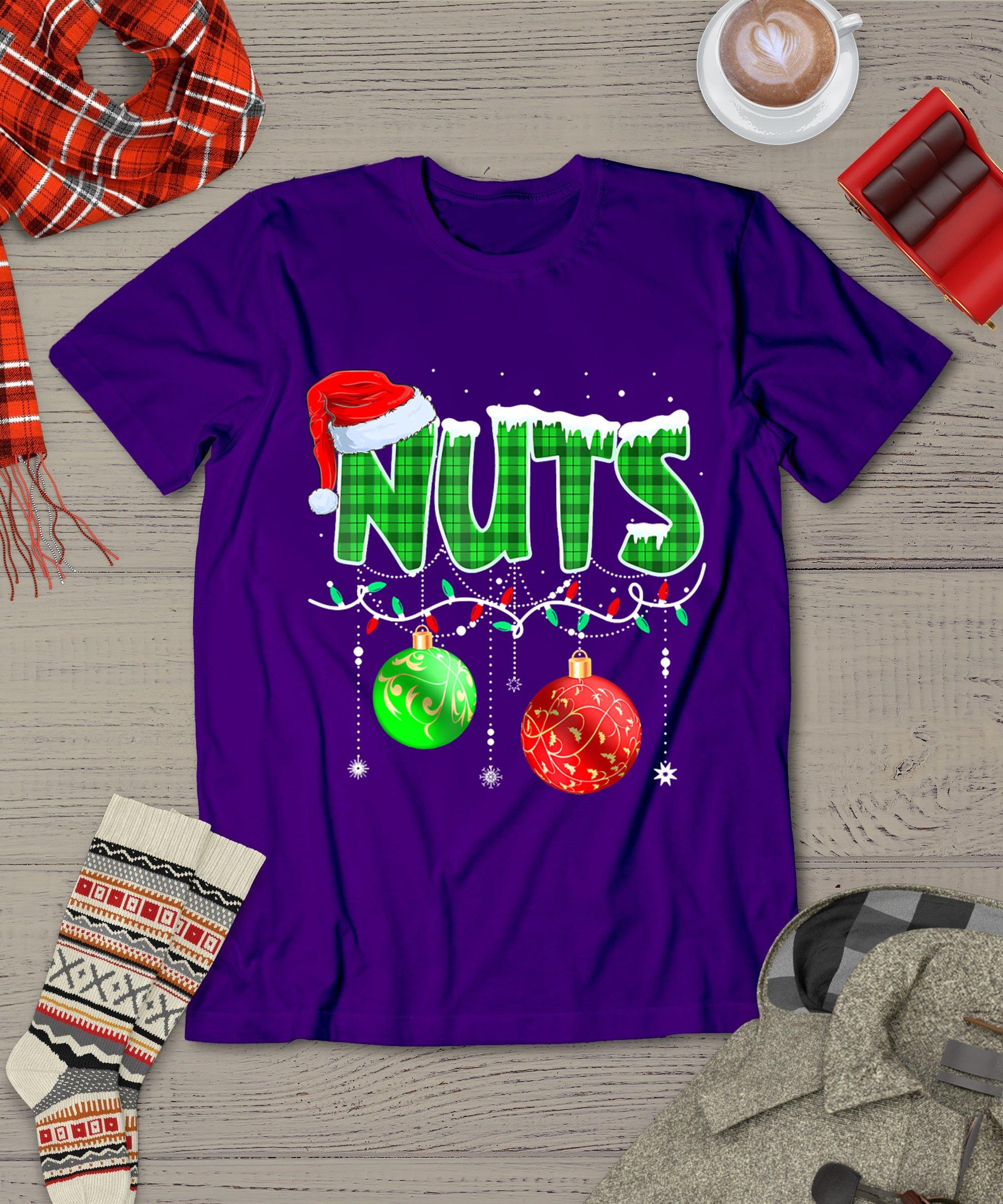 Chestnuts Matching Family Funny Chest Nuts Christmas Couples T-Shirt