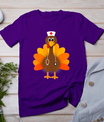 Thanksgiving Scrub Tops Women Turkey Nurse Holiday Nursing T-Shirt