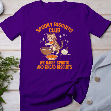 Halloween Cat Spooky Biscuits Club Costume Women Girls Kids T-Shirt