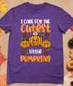 Pumpkins Nurse Halloween Scrub Top Fall Thanksgiving Women T-Shirt