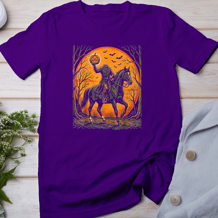 Headless Knight On Horse Pumpkin Halloween Costume Men Women T-Shirt