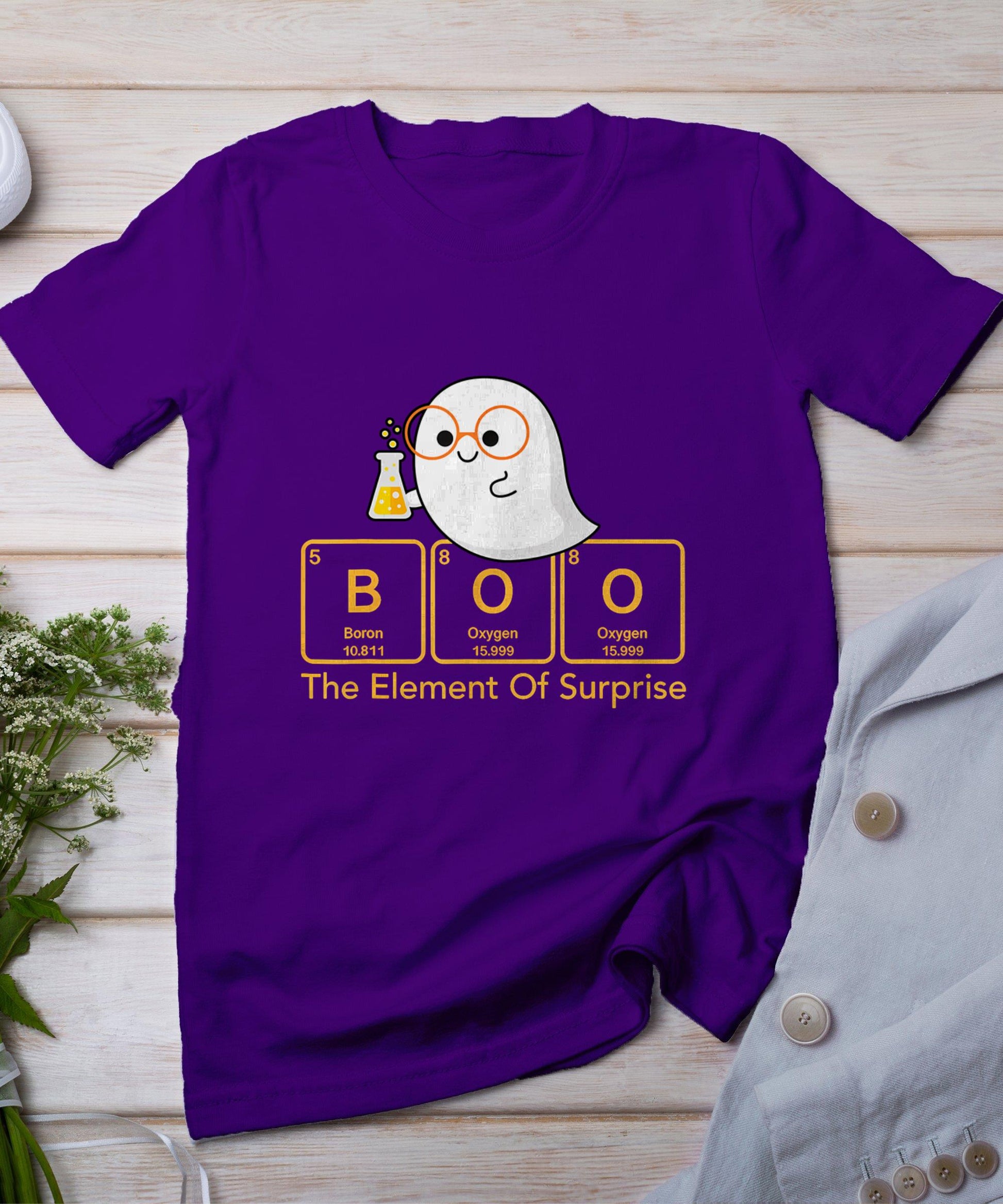 Chemistry Boo The Element Of Surprise Cute Chemist Halloween T-Shirt