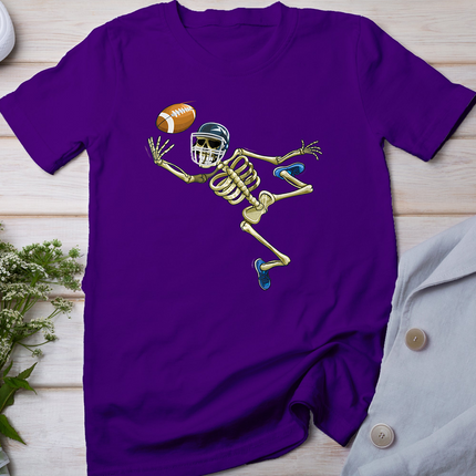 American Football Skeleton Halloween Men Boys Football Fan T-Shirt